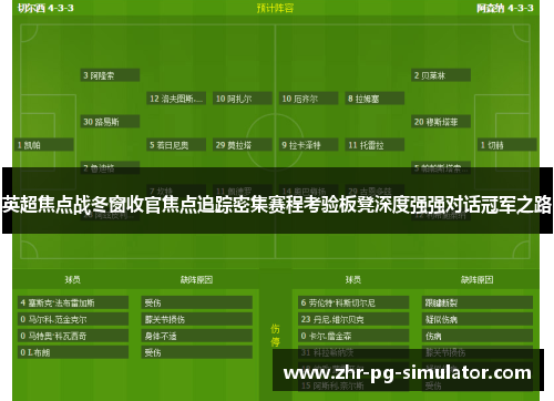 英超焦点战冬窗收官焦点追踪密集赛程考验板凳深度强强对话冠军之路
