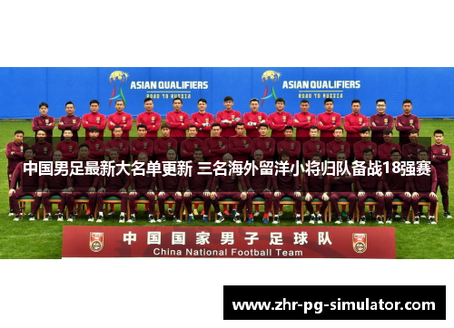 中国男足最新大名单更新 三名海外留洋小将归队备战18强赛